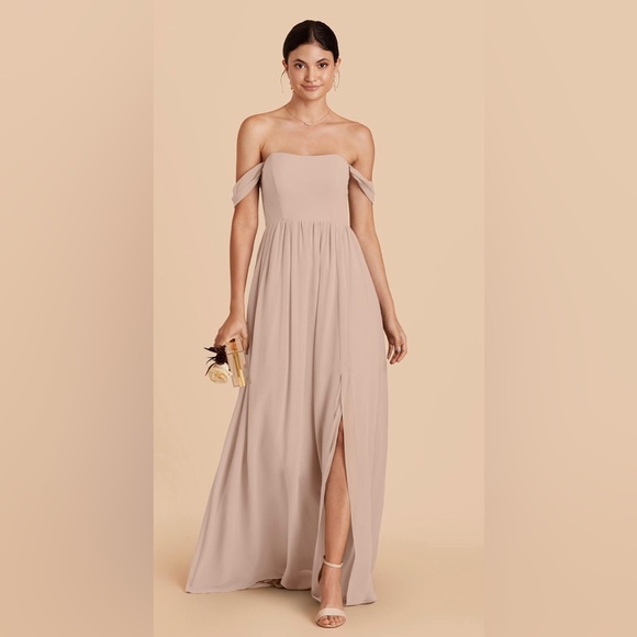 Birdy Grey August Convertible Chiffon Dress In Taupe